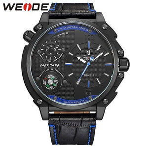 WEIDE Sport Luxury Clock Multiple Time Zone Quartz White